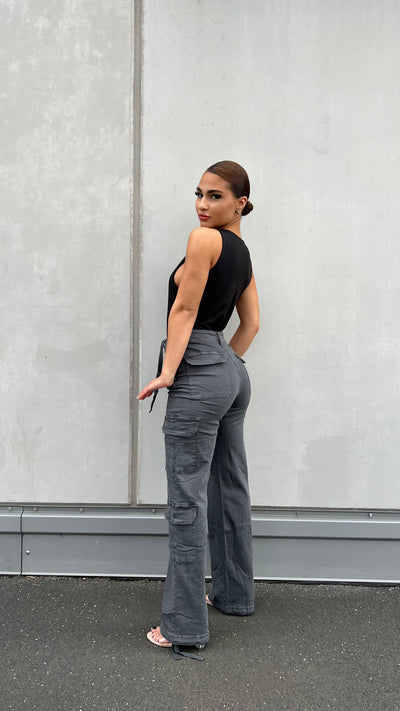 Negin Doppel-Pocket Cargojeans