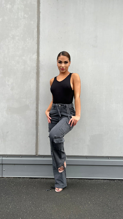 Negin Doppel-Pocket Cargojeans