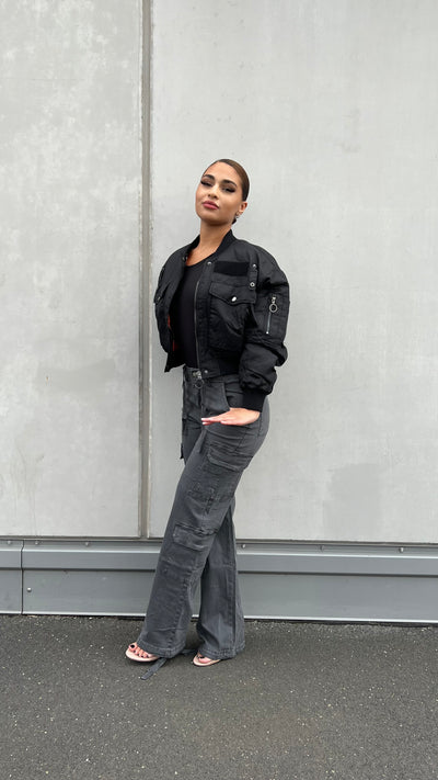 Negin Doppel-Pocket Cargojeans