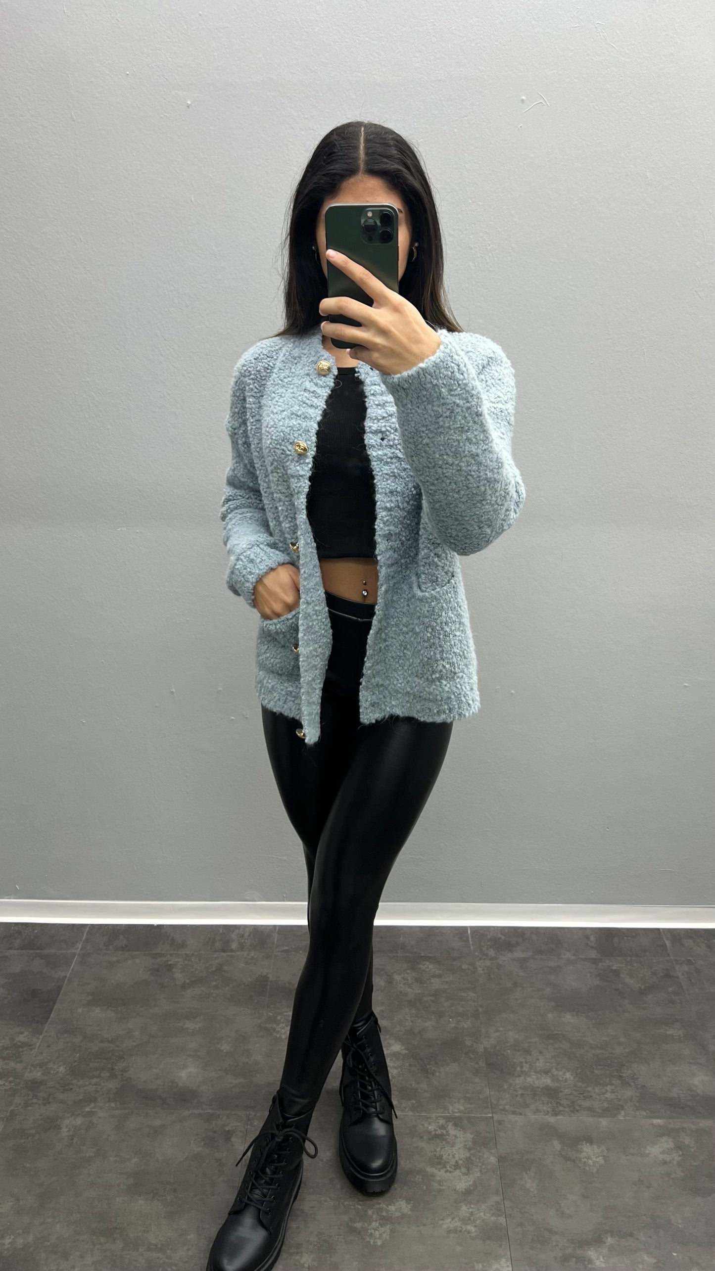 Elli Flauschige Strickjacke