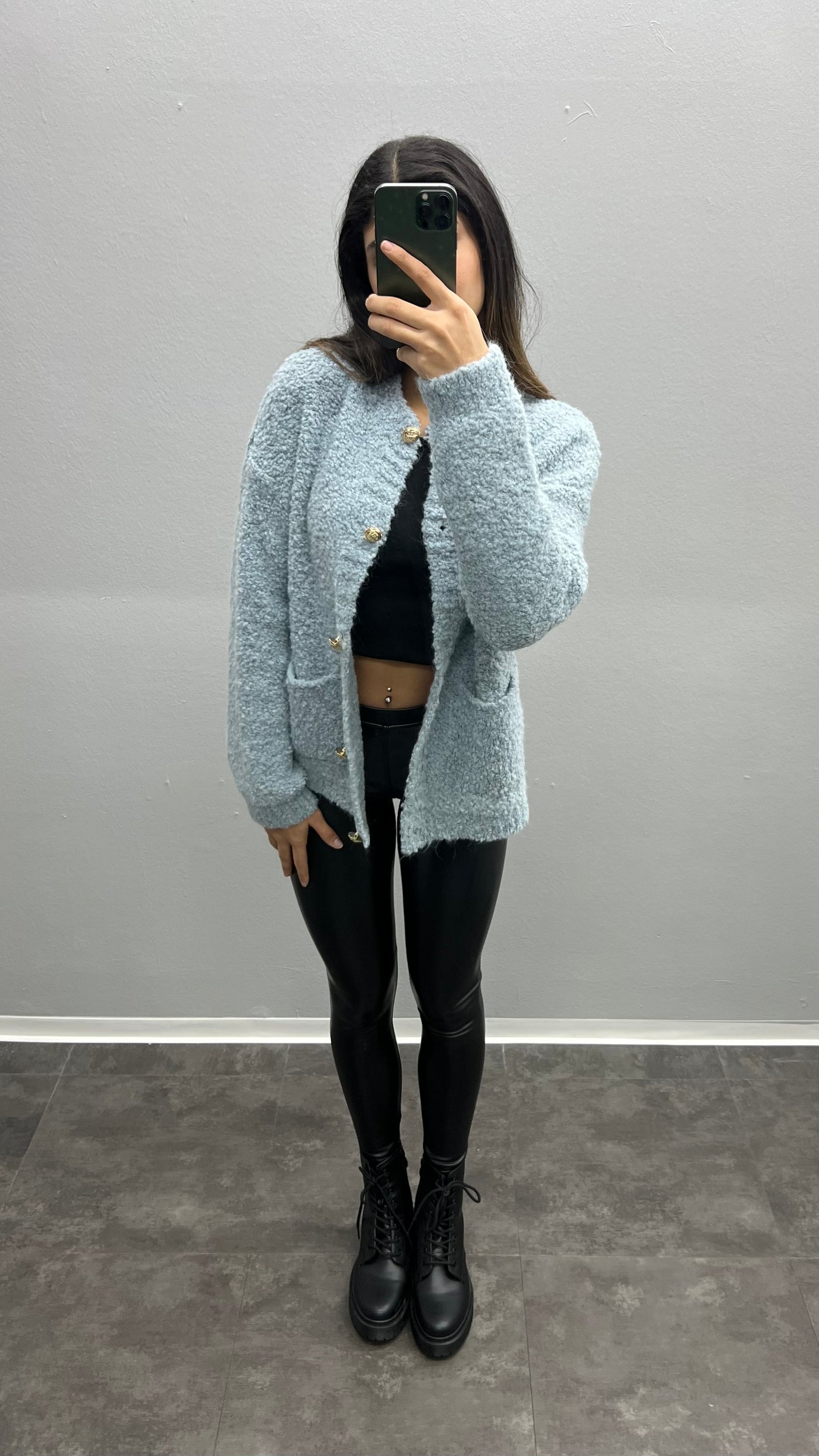 Elli Flauschige Strickjacke